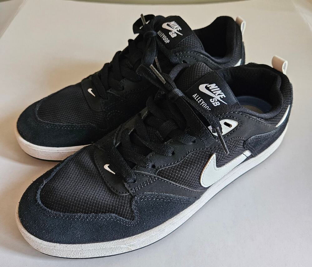 Nike SB Alleyoop Shoes Men's Size 8 Black White CJ0082-001 Skate Sneakers